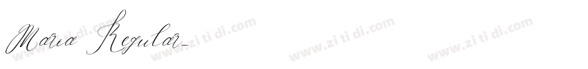Maria Regular字体转换